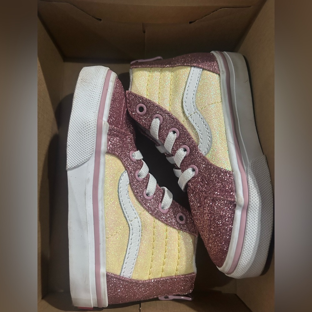 Toddler vans Glitter Sneakers - Pink and Cream